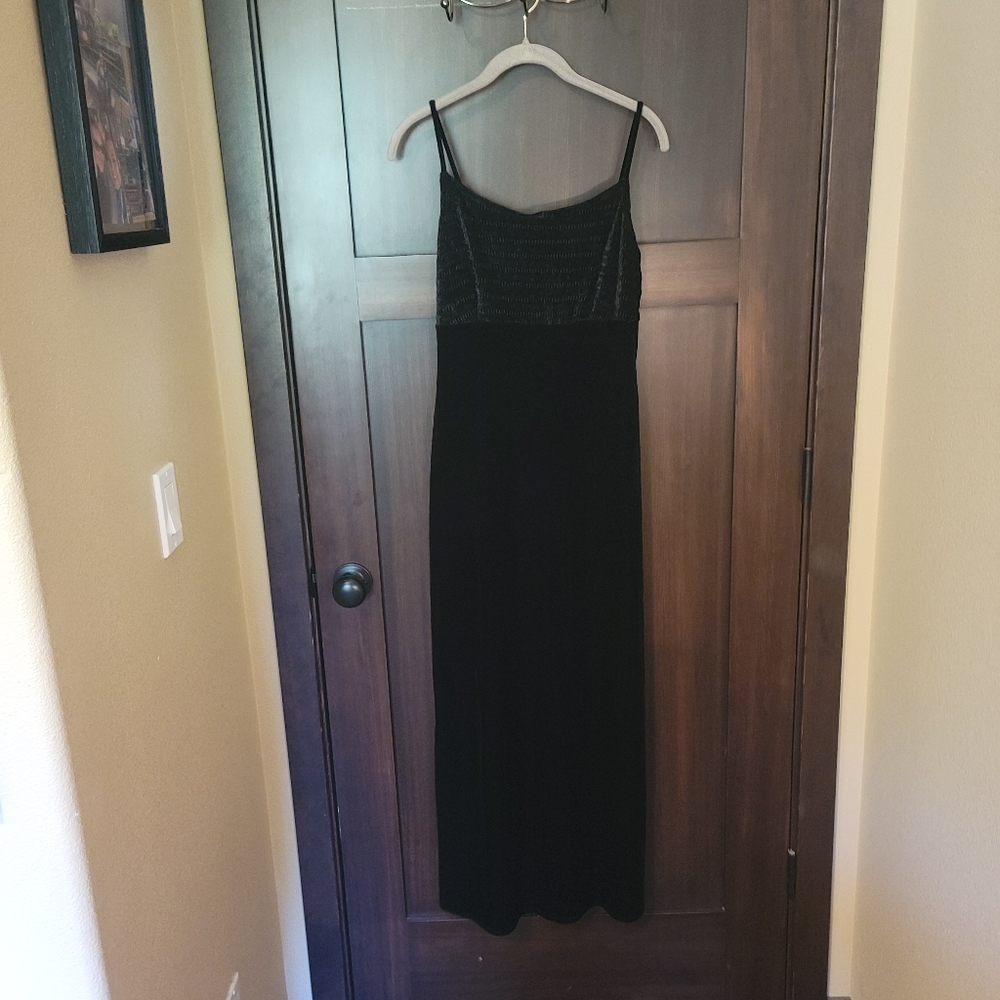 EUC Vintage 90s Women's M Studio Velour Velvet Goth Maxi Dress Size Small